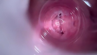 Close-Up View Of Tight Brunette'S Intense Orgasm